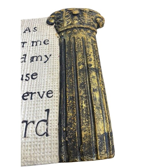 Religious Wall Plaque "As For Me And My House We Will Serve The Lord" With Cross - Picture 5 of 8